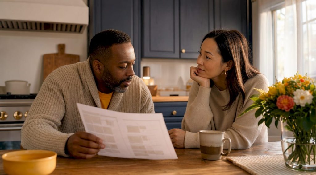 Couple discussing conflict resolution framework