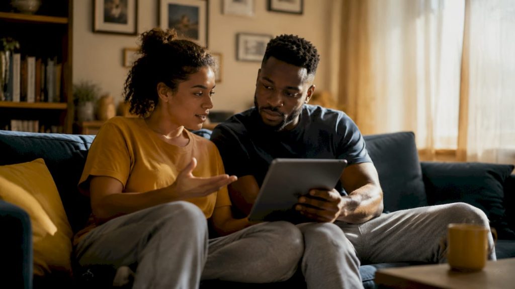 Couple discussing conflict management habits