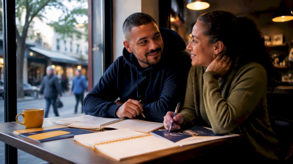 Couple participating in a communication workshop