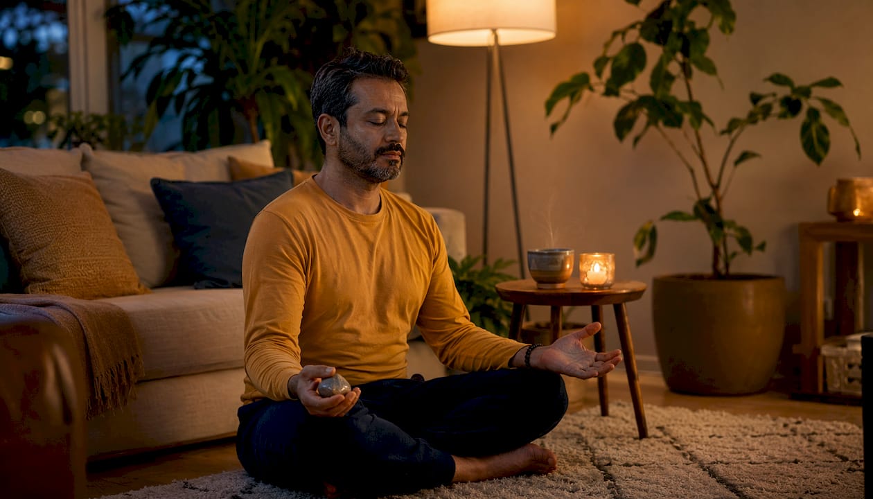 Hands practicing breathing exercise