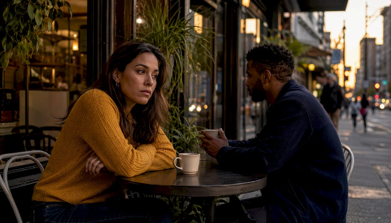 Couple showing relationship tension
