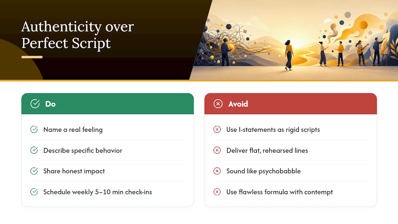 The case for authenticity over a perfect script — overview diagram