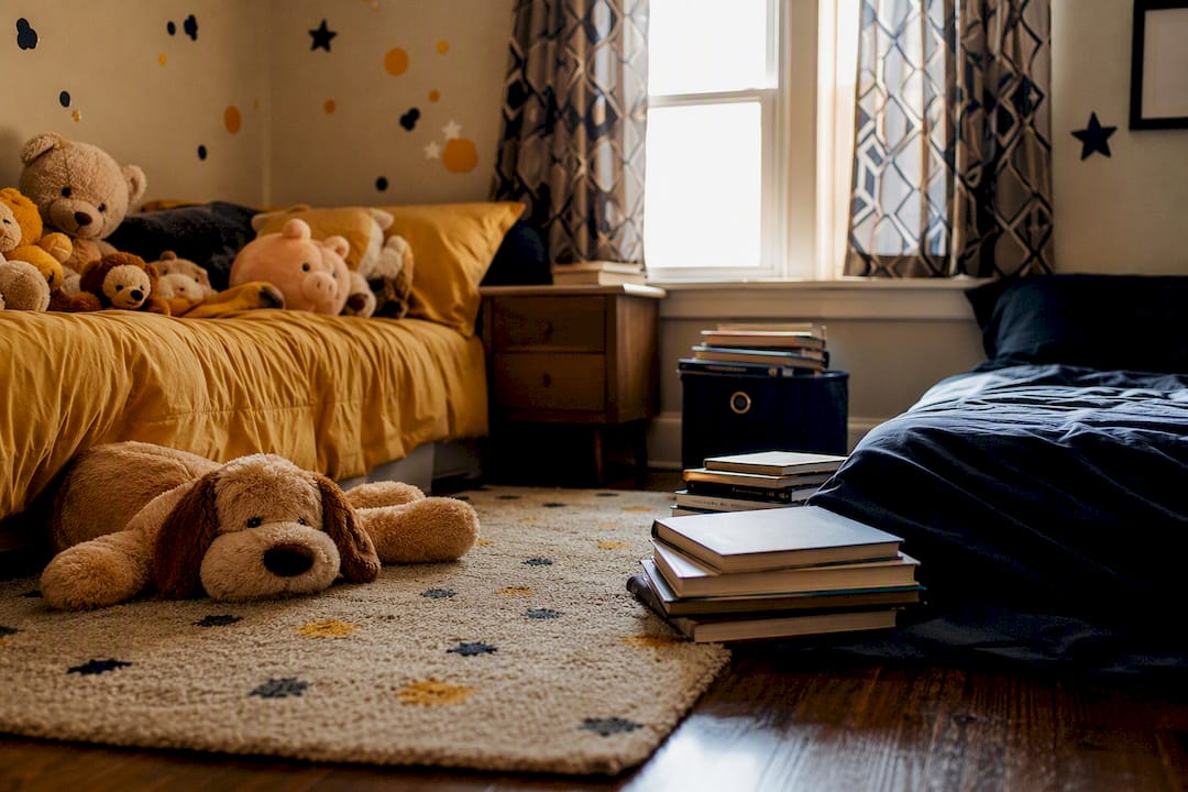 Shared bedroom spaces for stepsiblings
