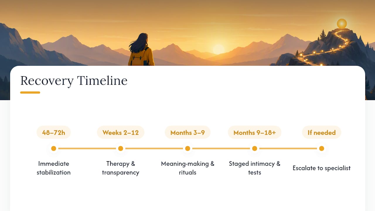 Affair recovery phases across eighteen months
