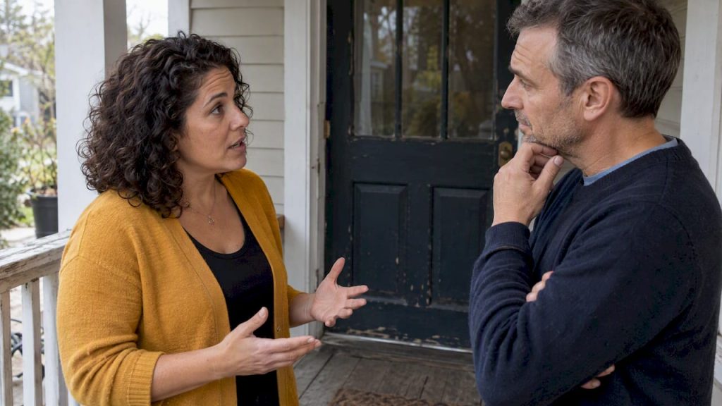 Couple discussing a boundary around privacy